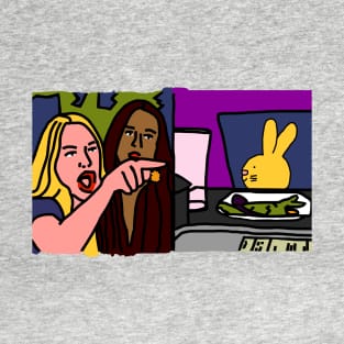 Woman Yelling at Cat Meme Funny Easter Bunny T-Shirt